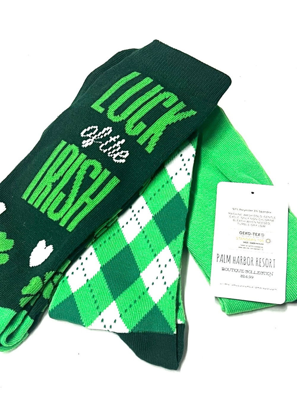 'Luck of the Irish' Green Men's Socks - 3 Pack